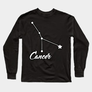 Cancer - White print Long Sleeve T-Shirt